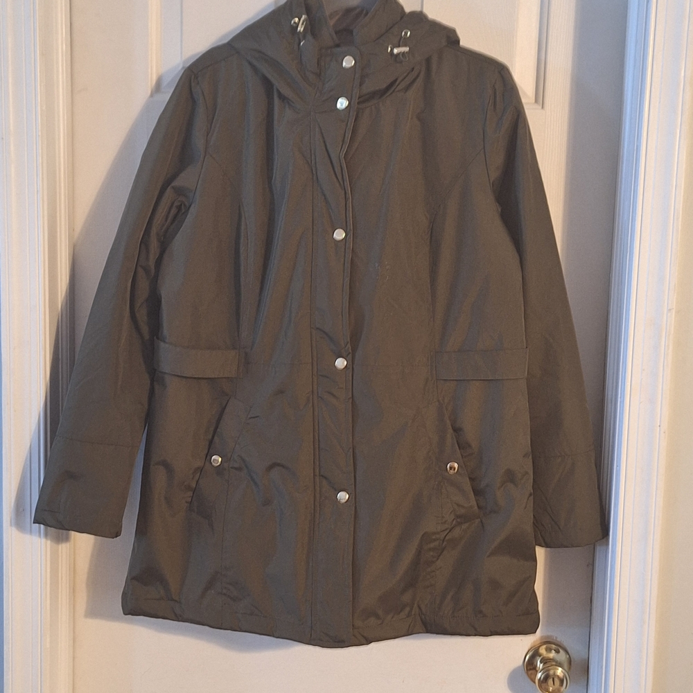 Women's Olive Hooded Jacket